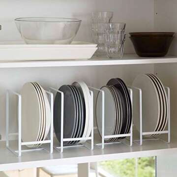 Yamazaki Home Tower Plate Rack/Dish Stand/Dish Storage/Plate Holder - Large - Steel