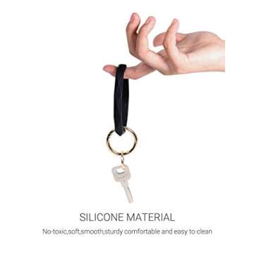 Mymazn Stylish Silicone Bangle Key Ring Bracelet for Women - Chic & Practical