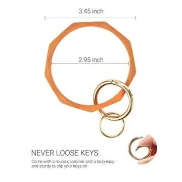 Stylish Mymazn Silicone Key Ring Bracelet for Women