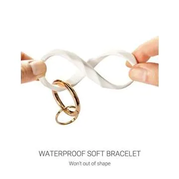 Stylish Mymazn Silicone Key Ring Bracelet for Women