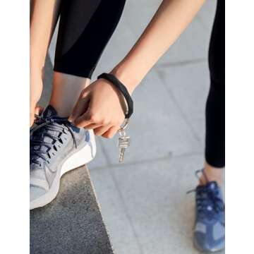 Stylish Mymazn Silicone Key Ring Bracelet for Women