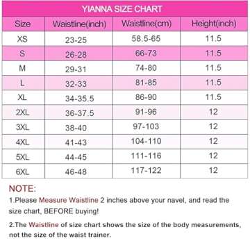 YIANNA Waist Trainer for Women Tummy Control Latex Underbust Waist Cincher Corset Sport Girdle Hourglass Body Shaper,(Black, XS)