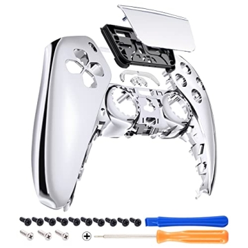 eXtremeRate Chrome Silver PS5 Controller Custom Shell