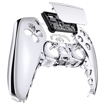 eXtremeRate Chrome Silver PS5 Controller Custom Shell
