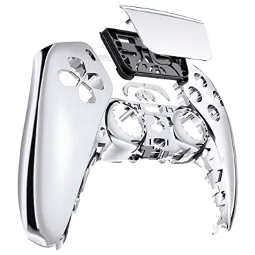 eXtremeRate Chrome Silver PS5 Controller Custom Shell