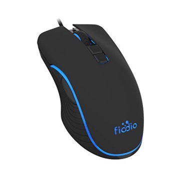Fiodio Wired Gaming Mouse with RGB Lighting and DPI Control