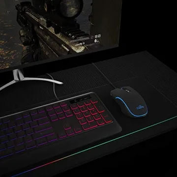 Fiodio Wired Gaming Mouse with RGB Lighting and DPI Control