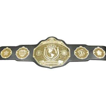 Undisputed Belts World Championship Belt - Custom Banner Text and Color Options - 2 Day Production