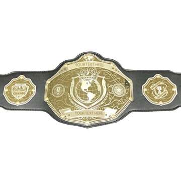 Undisputed Belts World Championship Belt - Custom Banner Text and Color Options - 2 Day Production
