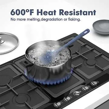 ChefAide 4 Pieces Silicone Spatula Set, Food Grade Rubber Spatula, Upgrade Strong Handle with Ergonomic Grip, Heat Resistant for Nonstick Cookware, Cooking