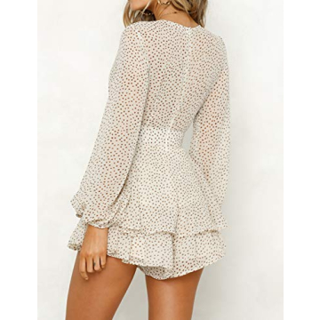 Relipop Women's Floral Summer Romper Knot Front Casual Wear