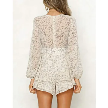 Relipop Women's Floral Summer Romper Knot Front Casual Wear