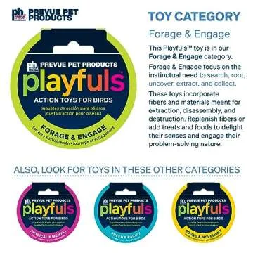 Prevue Pet Products 3-Box Stuff & Hide - Playfuls Forage & Engage Bird Toy 60246