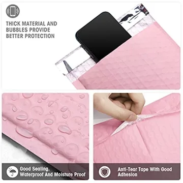 Metronic Pink Bubble Mailers 6x10 Inch for Shipping