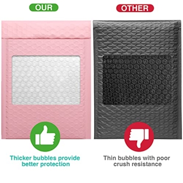 Metronic Pink Bubble Mailers 6x10 Inch for Shipping