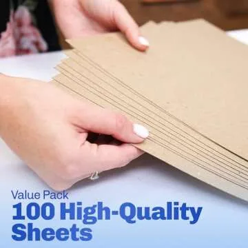 Versatile Chipboard Sheets for Crafting and Framing 100 Pack