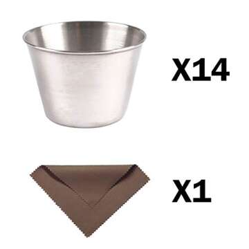 Artcome Stainless Steel Sauce Cups - Durable & Elegant Kitchen Essential