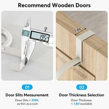 1Easylife Over the Door Organizer, 5-Tier Pantry Door Storage and Organization with 5 Baskets, Heavy-Duty Metal Back of Door Spice Rack Door Shelf Organizer (3x4.72+2x5.9 Width Baskets, Cream White)