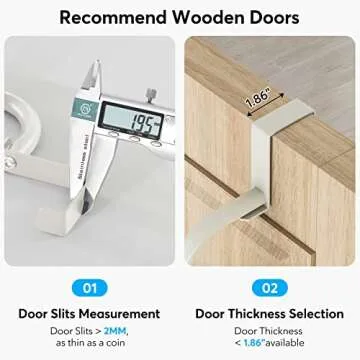 1Easylife Over the Door Organizer, 5-Tier Pantry Door Storage and Organization with 5 Baskets, Heavy-Duty Metal Back of Door Spice Rack Door Shelf Organizer (3x4.72+2x5.9 Width Baskets, Cream White)