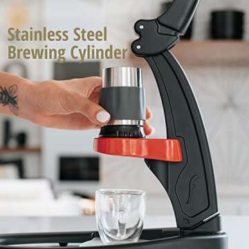 Flair Espresso Maker - Classic: All manual lever espresso maker for the home - portable and non-electric