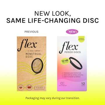Flex Menstrual Discs | Disposable Period Discs | Reduce Cramps & Dryness | Beginner-Friendly Tampon ...
