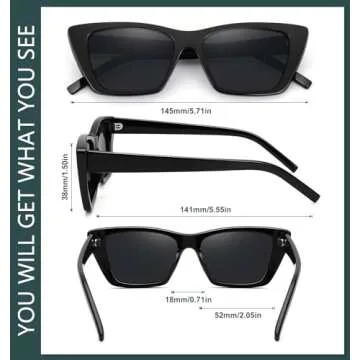 Stylish WOWSUN Cat Eye Polarized Sunglasses for Women
