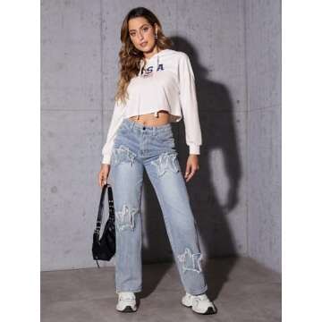 SweatyRocks Women's Casual Long Sleeve Crop Top Hoodie