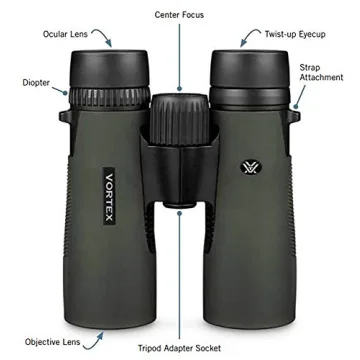 Vortex Diamondback HD 8x28 Binoculars - Waterproof & Rugged