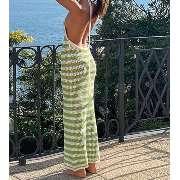 NUFIWI Print Knit Bodycon Dress for Women in Green