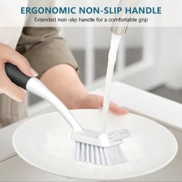 SetSail 3 PACK Cleaning Brush Set for Kitchen and Bath