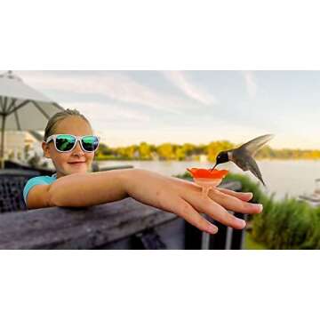 ZUMMR Hummingbird Ring Feeder (Red) - Hand Feed Hummingbirds Right in Your Backyard. Get up Close and Personal with Nature. Proudly Made in The U.S.A. - The Original