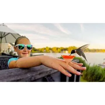 ZUMMR Hummingbird Ring Feeder (Red) - Hand Feed Hummingbirds Right in Your Backyard. Get up Close and Personal with Nature. Proudly Made in The U.S.A. - The Original