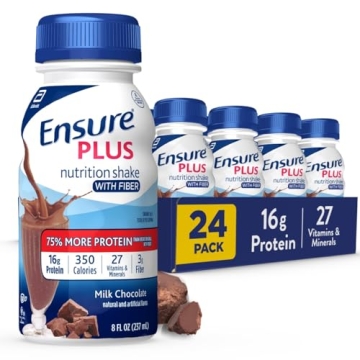Ensure Plus Milk Chocolate Nutrition Shake With Fiber - 24 Pack