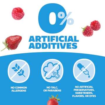 Genexa Clean Antacid Maximum Strength Chewable Tablets, Dye Free, 0% Artificial Additives, Calcium Carbonate Relief for Heartburn, Acid Indigestion, & Upset Stomach, Organic Berry Flavor, 72 ct