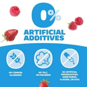 Genexa Clean Antacid Maximum Strength Chewable Tablets, Dye Free, 0% Artificial Additives, Calcium Carbonate Relief for Heartburn, Acid Indigestion, & Upset Stomach, Organic Berry Flavor, 72 ct