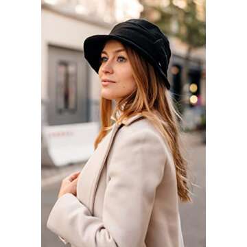 Womens 1920 Vintage Fedora Bowler Cloche Bucket Church Derby Party Hat Fall Winter Floppy Ladies Bla...