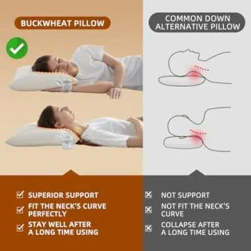 Lofe Organic Buckwheat Pillow - Adjustable Loft for Comfort