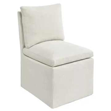Stylish DUHOME Upholstered Accent Chair with Casters
