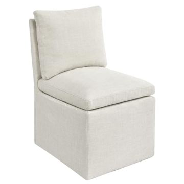 Stylish DUHOME Upholstered Accent Chair with Casters