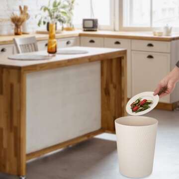 UUJOLY Small Trash Can Wastebasket Garbage Can Container Bins for Bathrooms, Laundry Room, Kitchens, Offices, Kids Rooms, Dorms