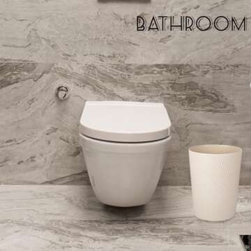 UUJOLY Small Trash Can Wastebasket Garbage Can Container Bins for Bathrooms, Laundry Room, Kitchens, Offices, Kids Rooms, Dorms