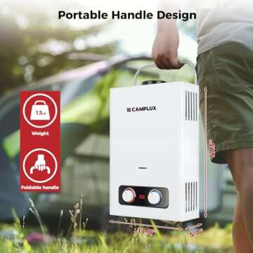 CAMPLUX Portable Tankless Water Heater - 1.58 GPM