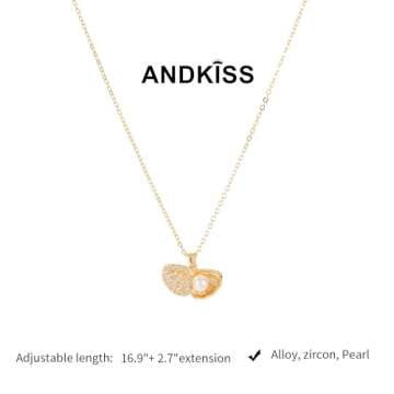ANDKISS Seashell Pearl Necklace for Elegant Gifting