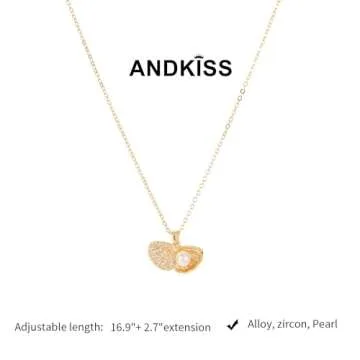 ANDKISS Seashell Pearl Necklace for Elegant Gifting