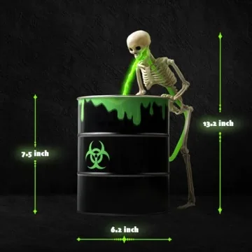 Puking Skeleton Decor with Black Light