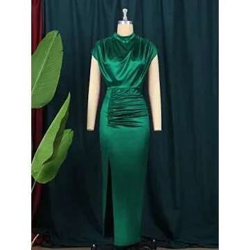 AOMEI Elegant Sleeveless Satin Dress for All Occasions