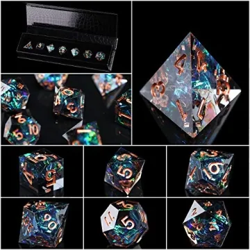 AUSPDICE Handcrafted Galaxy Polyhedral Dice Set