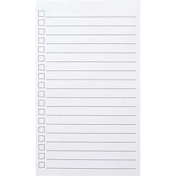 Okuna Outpost 300 Pack Vertical Ruled Index Cards 3x5 with Check Boxes for Daily To Do Checklists and Tasks, Thick Card Stock Office Supplies