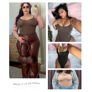Comfortable SHAPELLX Bodysuit for Women with Tummy Control