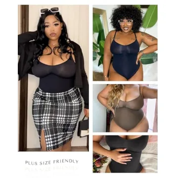 Comfortable SHAPELLX Bodysuit for Women with Tummy Control